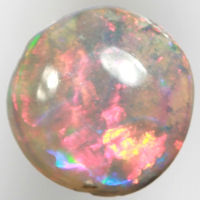 SOLID SEMI BLACK OPAL Bright red and green rolling flashes
